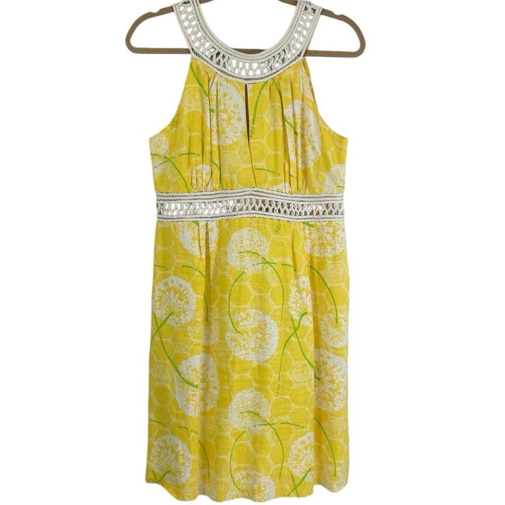 Lilly Pulitzer Yellow and White Floral Mini Dress